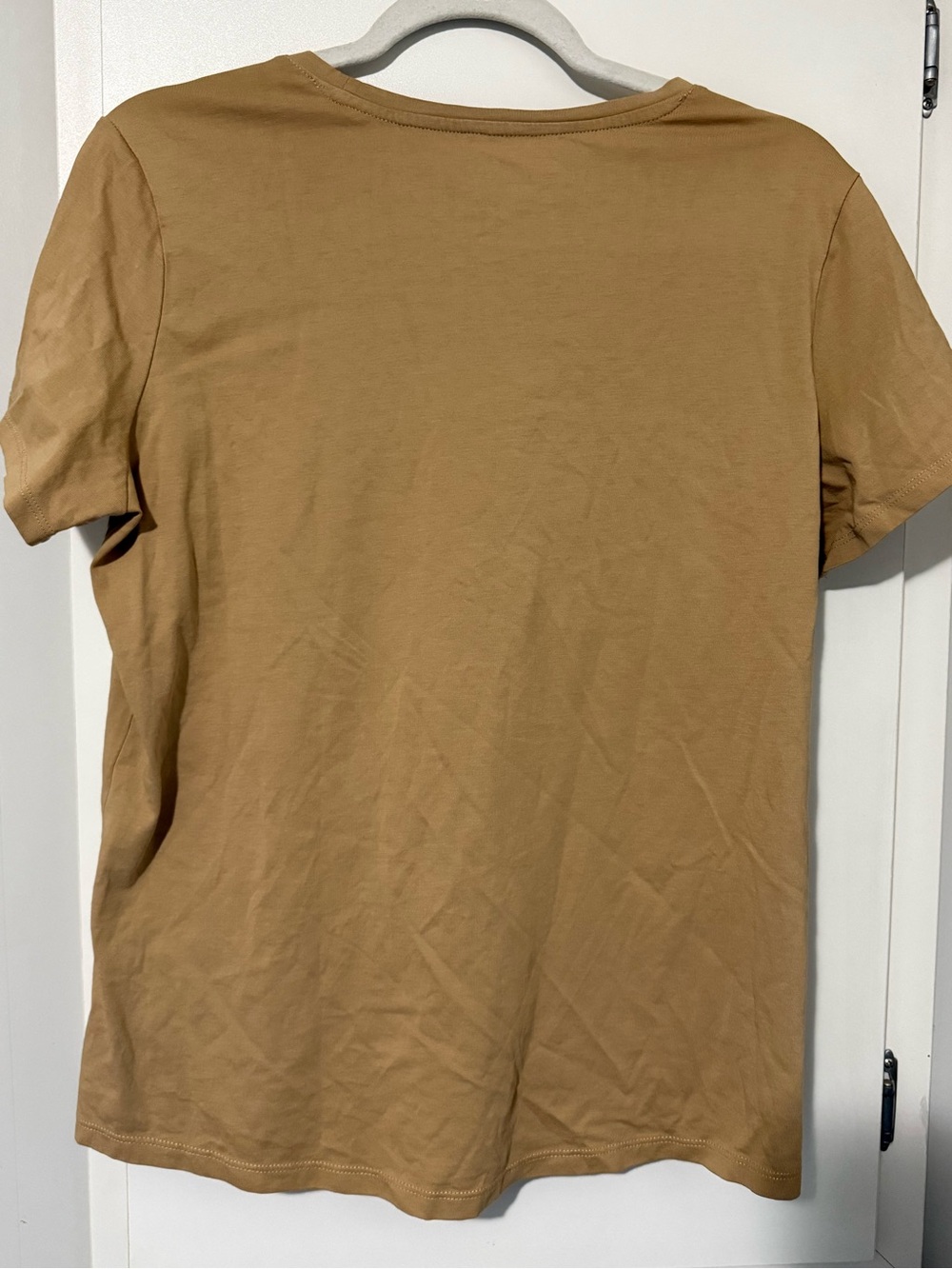 125. Denver Hayes Women’s Cotton Short Sleeve Crew Tee in Tan - Picture 5 of 7